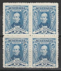 AUSTRALIA 1930 STURT 3D BLOCK MNH **