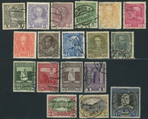 Austria #110a-127 Postage Stamp Collection Europe 1908-1916 Used