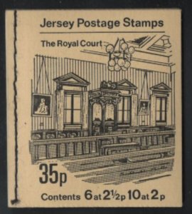 Jersey 1971 Booklet Sc 38b 2 1/2p Arms and Mace Sc 37b 2p Mont Orgueil  Inver...