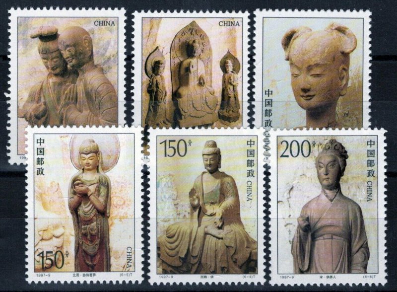 ZAYIX China PRC 2769-2774 MNH Maiji Grottoes Statues Art Buddha 092422S66M