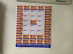 Amvets  1962 -1963 Americanism Campaign flag seals stamps Ref R50213