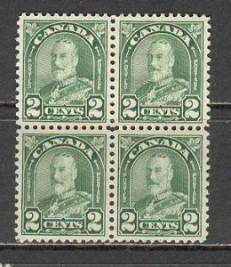 CANADA Sc# 164 MNH FVF 4Block King George V KGV