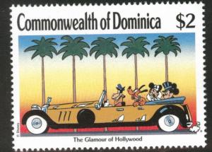 DOMINICA Scott 1213 MNH** 1989 Disney Characters in Limo