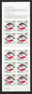 2013 - #2460a BK530 Booklet - Canada Signs of the  Zodiac : Pisces Fish  cv$17