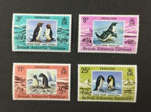 BRITISH ANTARCTIC TERRITORY, 72-75, 1979 Penguins, VF, MNH stamps Penguins