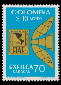 COLOMBIA 1970 SCOTT # C532. MINT