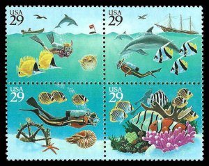 PCBstamps   US #2863/2866a Block $1.16(4x29c)Wonders/Sea, MNH, (6)