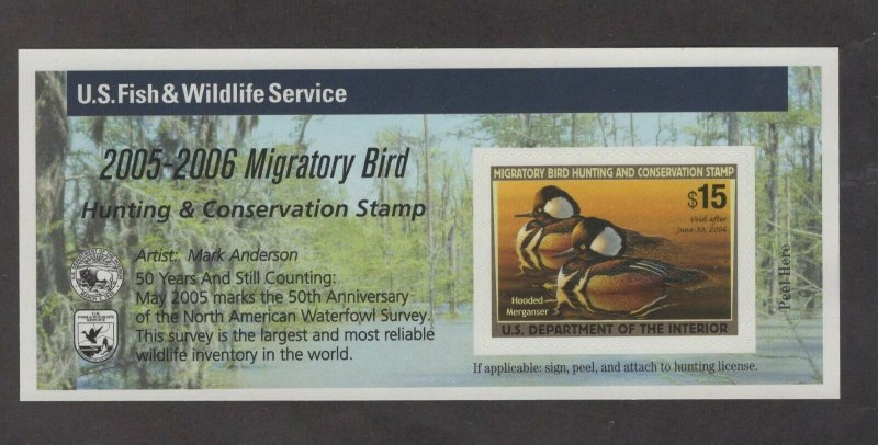 RW72A Federal Duck Stamp. Single . MNH. OG  #02 RW72A