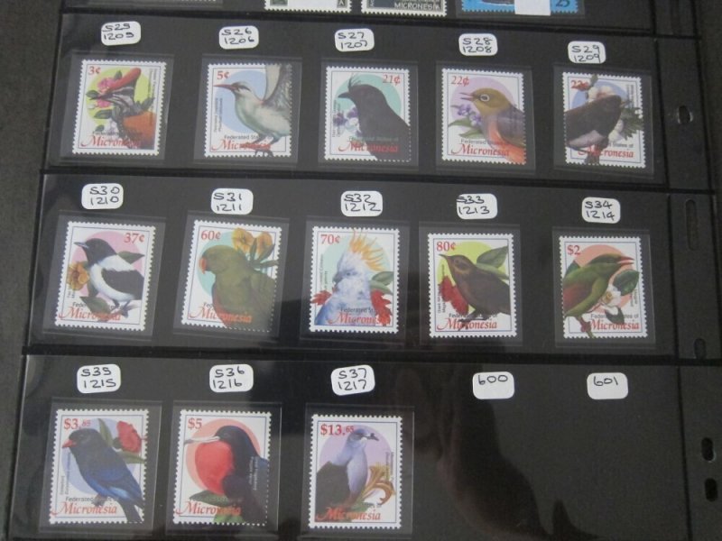 Micronesia 2002 Sc 525-37 Bird set MNH