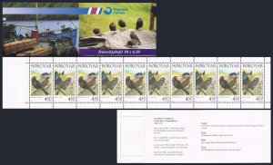 Faroe 330-331a booklet, MNH. Mi 332-333 MH15. Birds 1998. Sturnus, Turdus merula