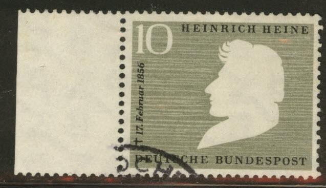 Germany Scott 740 used 1956 Heinrich Heine stamp