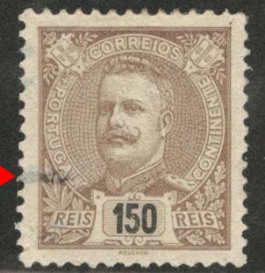 Portugal Scott 127 MH* 1899 King Carlos CV$140 Thinned