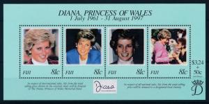 [95302] Fiji 1998 Royalty Princess Diana Sheet MNH