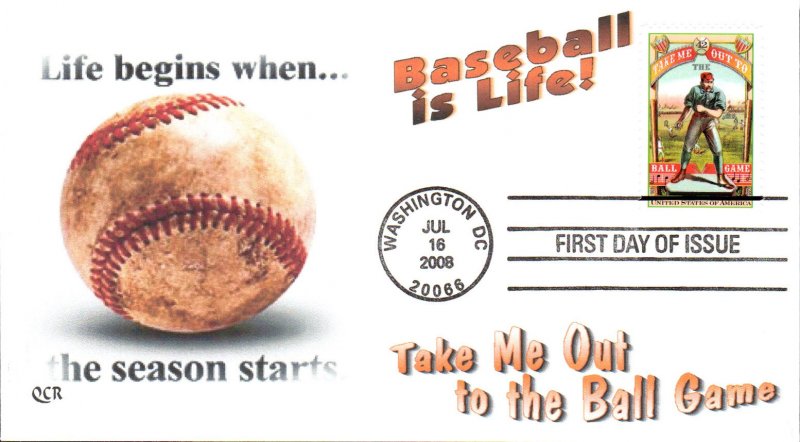 #4341 Take Me Out to the Ballgame QCR FDC