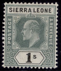 SIERRA LEONE EDVII SG82, 1s green & black, LH MINT. Cat £32.