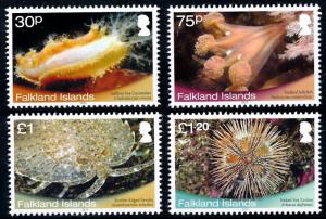 [66835] Falkland Islands 2013 Marine Life Jellyfish Urchin Cucumber  MNH