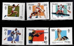 Poland Scott 2855-2860 MNH** 1988 Seoul Korea Olympic stamp set