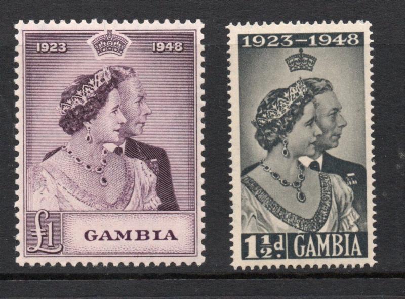 GAMBIA silver Wedding 1948 superb MNH condition.