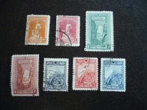 Stamps - Turkey - Scott# 635-637,639-642 - Used Part Set of 7 Stamps