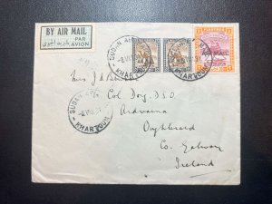 1931 Sudan Airmail Cover Khartoum to Croydon Ireland