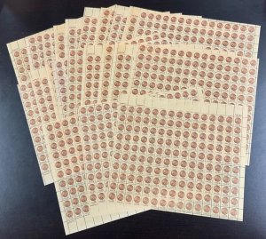 DISCOUNT POSTAGE Lot of 22 Indian Head Penny MNH  13 c Sheets of 100 FV $286