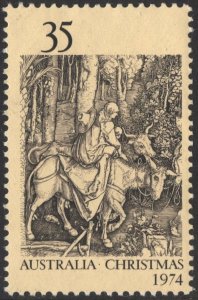 Australia SC#601 35¢ Christmas: Flight Into Egypt by Albrecht Dürer (1974) MLH