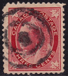 Canada - 1898 - Scott #69 - used - Queen Victoria Bull's Eye pmk