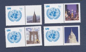 UNITED NATIONS UN - Scott 959 - MNH - four different tabs -2008