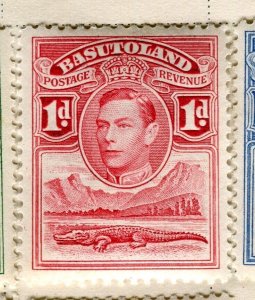 BASUTOLAND; 1938 early GVI Pictorial fine Mint hinged 1d. value