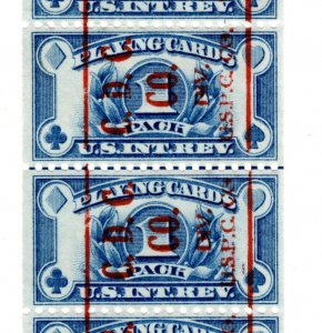 United States Scott # RF27 - Playing Cards - Strip of 6 with Joint Line Pair