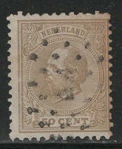 Netherlands Scott # 31, used, variation perf 11.5x12