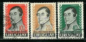 Uruguay Scott # 686 - 688, used