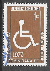 Dominican Republic RA70: 1c Person in Wheelchair, used, F-VF