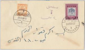 58825 -  JORDAN - POSTAL HISTORY: COVER to JERUSALEM, TAXED on ARRIVAL  1957