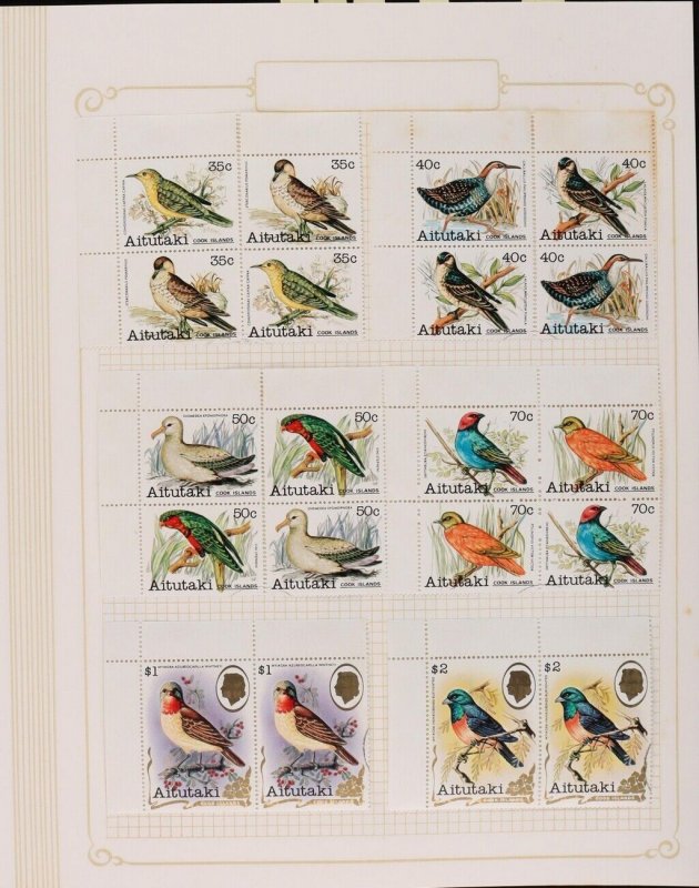 Cook Islands - Aitutaki 1972-96 collection in springback album FV NZ$1100 (100s)