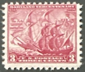 Scott #736 1934 3¢ Maryland Tercentenary MNH OG