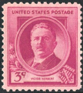 SC#881 3¢ Famous Americans: Victor Herbert Single (1940) MNH