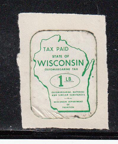 Wisconsin Oleomargerine Tax Stamp