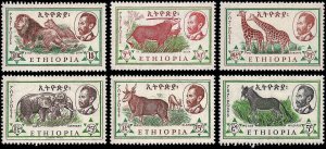 EDSROOM-12618 Ethiopia 369-74 MNH 1961 Complete Animals CV$15.45