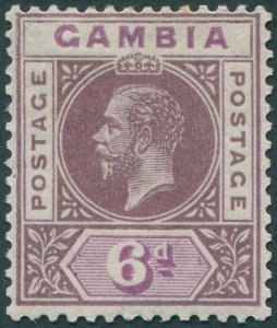 Gambia 1921 6d dull & bright purple SG114 unused