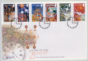 Isle of Man -  2000 Story of Time set 6  on FDC