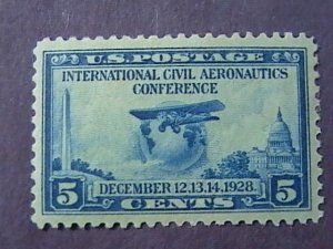 SCOTT  650  AERONAUTICS CONFERENCE  5¢  SINGLE  MINT NEVER HINGED