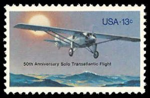 PCBstamps   US #1710 13c Lindbergh's Flight, MNH, (4)