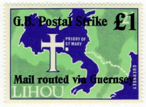 (I.B) Cinderella Collection : Lihou Island £1 Overprint (Postal Strike)