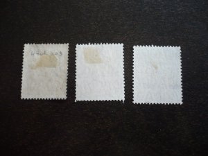 Stamps - Australia - Scott# 68, 71, 74 - Used Part Set of 3 Stamps