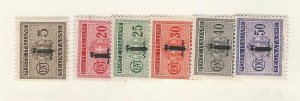 Italy Socialist Rep., Postage Stamp, #J1, J3-J7 Mint Hinged, 1944