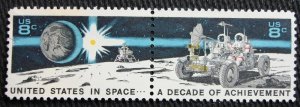 US #1434-1435 (1435b) Used Pair, Space, SCV $.50