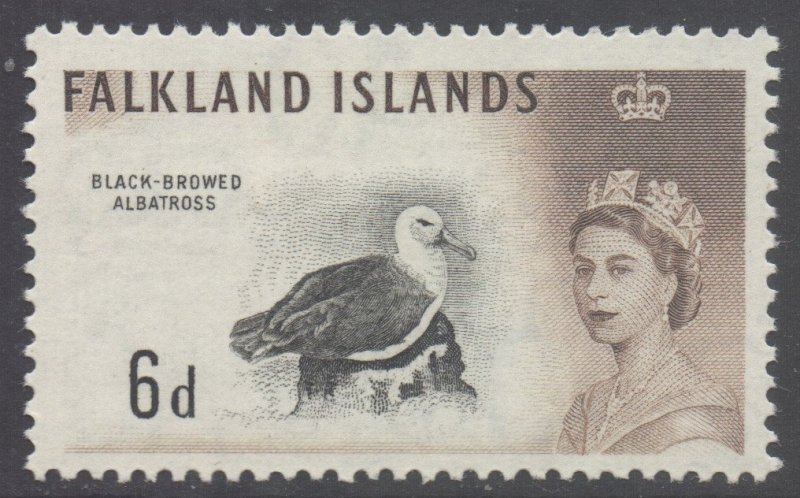 Falkland Is Scott 135 - SG200, 1960 Birds 6d MH*