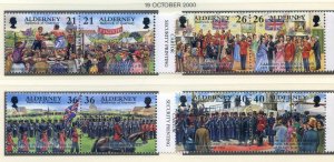 Alderney 2000 Garrison Island Set SGA154/A161 Unmounted Mint