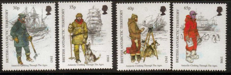 BRITISH ANTARCTIC TERR. SG286/9 1998 ANTARCTIC CLOTHING MNH